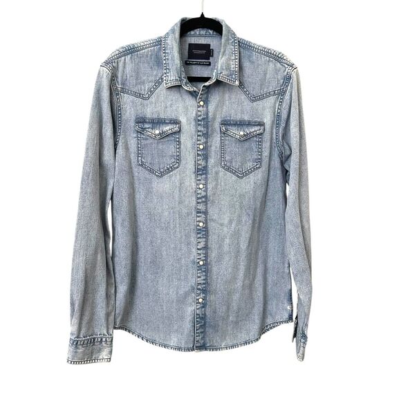 SCOTCH & SODA‎ The Western by Ams Blauw Button Down Shirt Medium - Picture 1 of 4